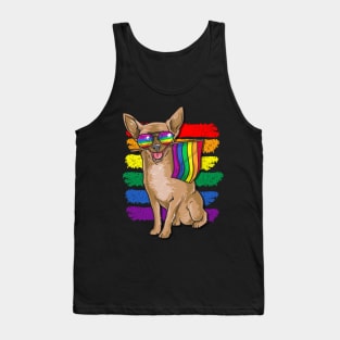 Funny Chihuahua Rainbow Pride Tank Top